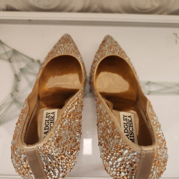 Badgley Mischka Embellished Heels. NWT. Size 6 - Picture 6 of 9